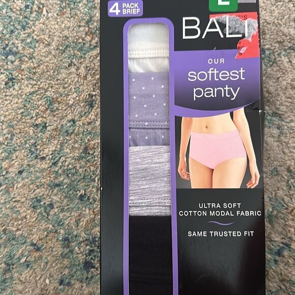 NWT Bali 4 Pack Briefs ~softest panty size Large - Picture 5 of 5